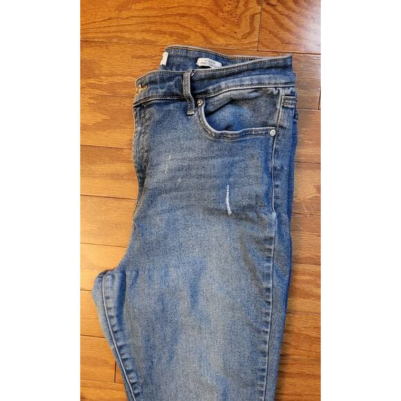 NINE WEST Sz 16 Women's High Rise Perfect Skinny Jeans Stonewashed Distressed - Picture 9 of 13